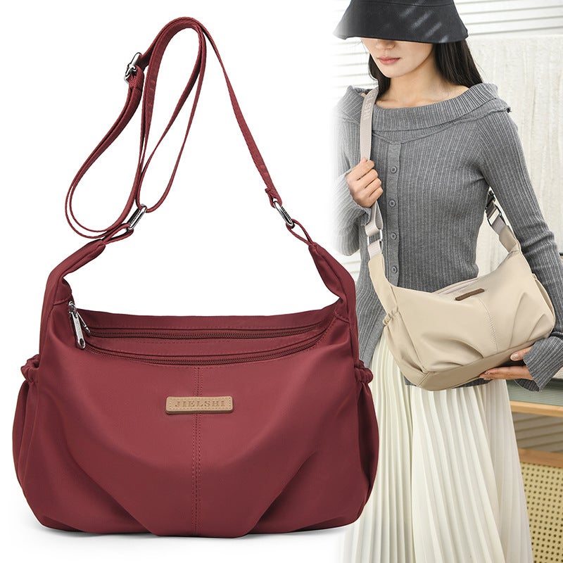 Women's Large Capacity Water-Repellent Nylon Crossbody Bag Lightweight Casual Shoulder Bag - Image 5