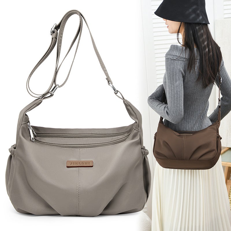 Women's Large Capacity Water-Repellent Nylon Crossbody Bag Lightweight Casual Shoulder Bag - Image 4