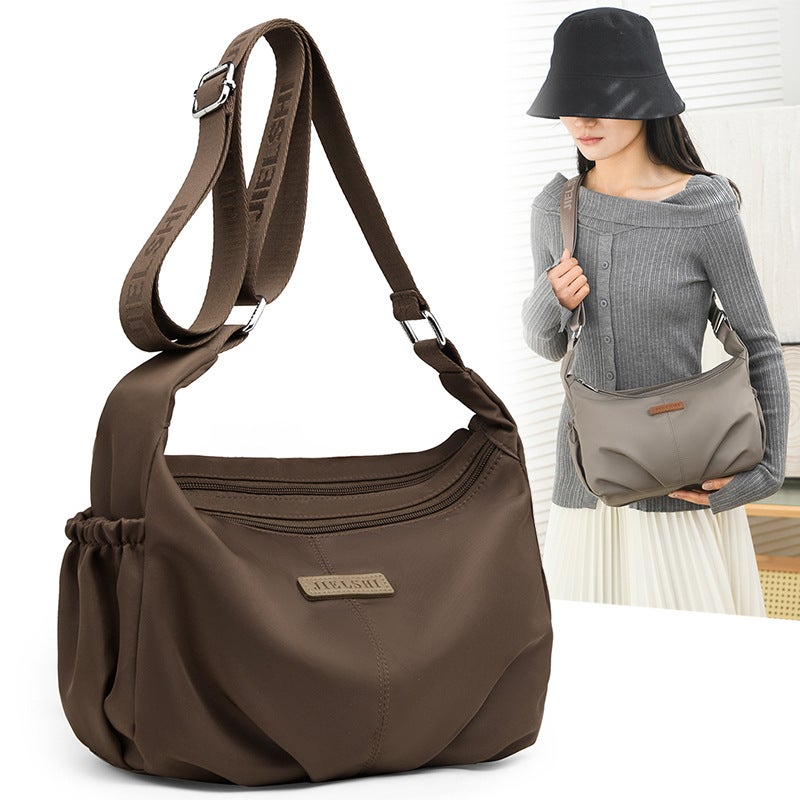 Women's Large Capacity Water-Repellent Nylon Crossbody Bag Lightweight Casual Shoulder Bag - Image 3