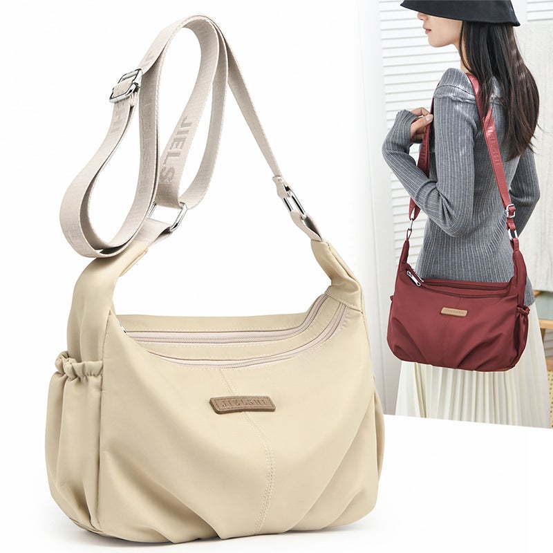 Women's Large Capacity Water-Repellent Nylon Crossbody Bag Lightweight Casual Shoulder Bag - Image 2