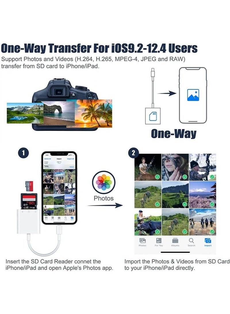 اي اي ان ايه قارئ بطاقة الذاكرة الرقمية المؤمنة 3 في 1 مناسبة ل iPhone 16 15 سلسلة قارئ بطاقة الذاكرة محول 170Mbps سرعة نقل دعم التنمية المستدامة مايكرو التنمية المستدامة متوافقة S24 S23 غالاكسي SLR كاميرا دي جي بدون طيار كاميرا الحركة ماك بوك برو - Image 5