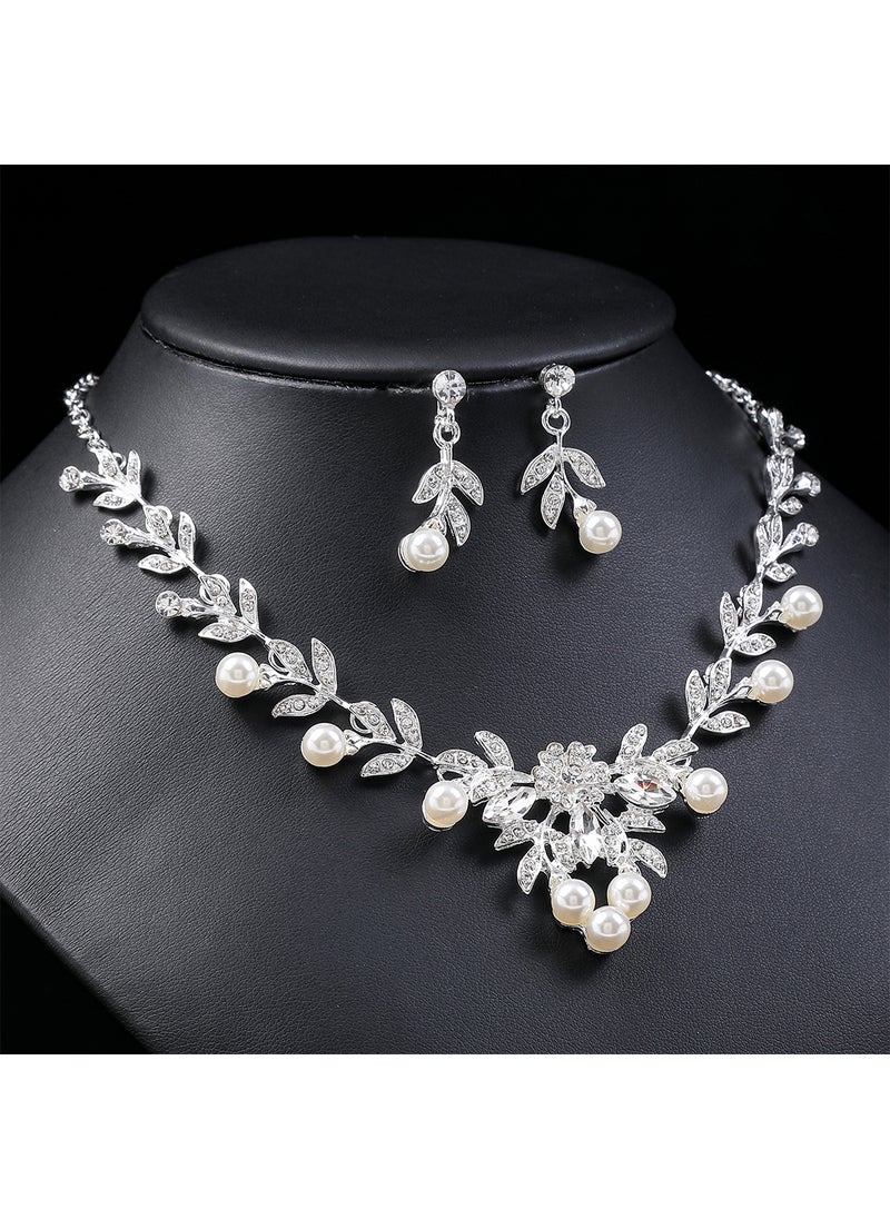 Sharpdo - 2-Piece Elegant Retro Necklace and Earrings Set - Image 1