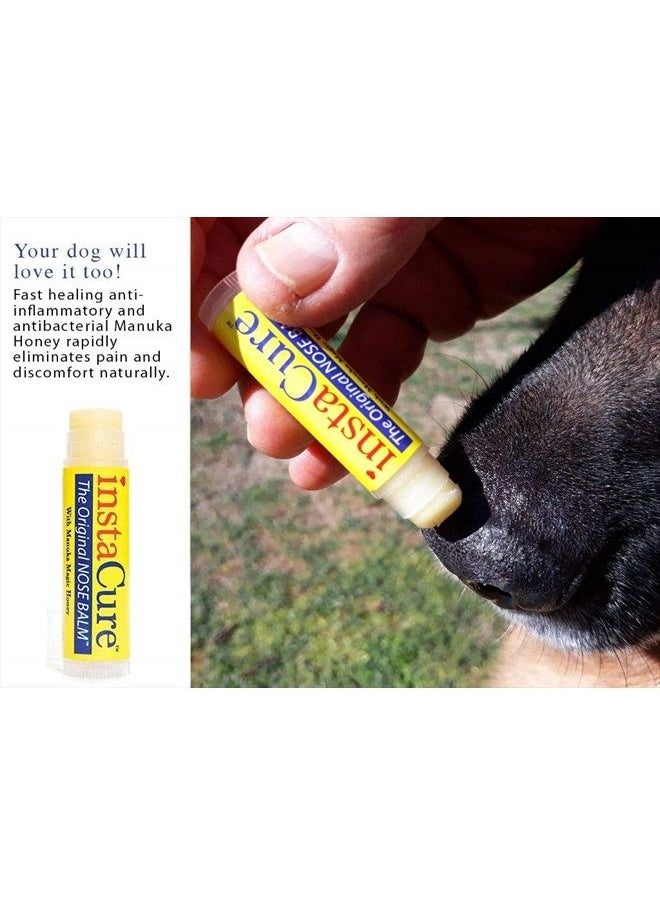 Insta Cure - Fast Relief for Cracked, Dry and Sore Noses! InstaCure's Original Nose Balm with Raw Manuka Honey, Plus Coconut Oil, Shea Butter and Other Certified Organic Ingredients. Great Topical for Dogs' Noses! - Image 1