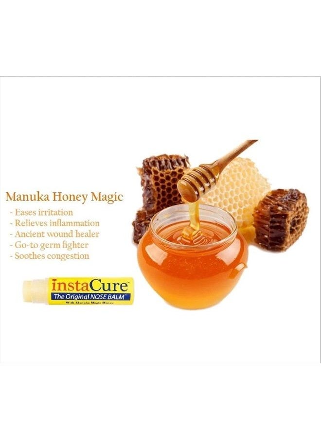 Insta Cure - Fast Relief for Cracked, Dry and Sore Noses! InstaCure's Original Nose Balm with Raw Manuka Honey, Plus Coconut Oil, Shea Butter and Other Certified Organic Ingredients. Great Topical for Dogs' Noses! - Image 1