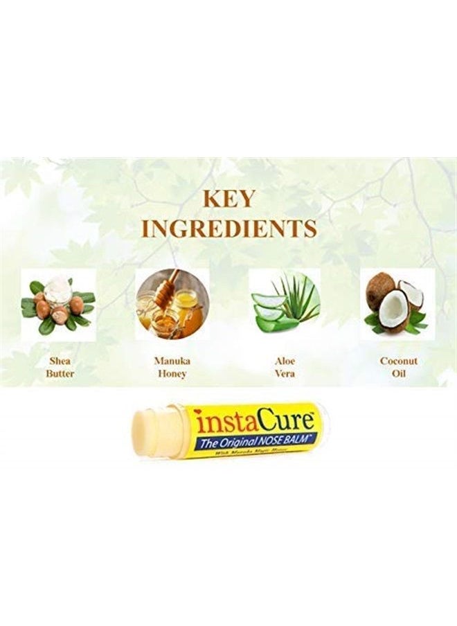 Insta Cure - Fast Relief for Cracked, Dry and Sore Noses! InstaCure's Original Nose Balm with Raw Manuka Honey, Plus Coconut Oil, Shea Butter and Other Certified Organic Ingredients. Great Topical for Dogs' Noses! - Image 1