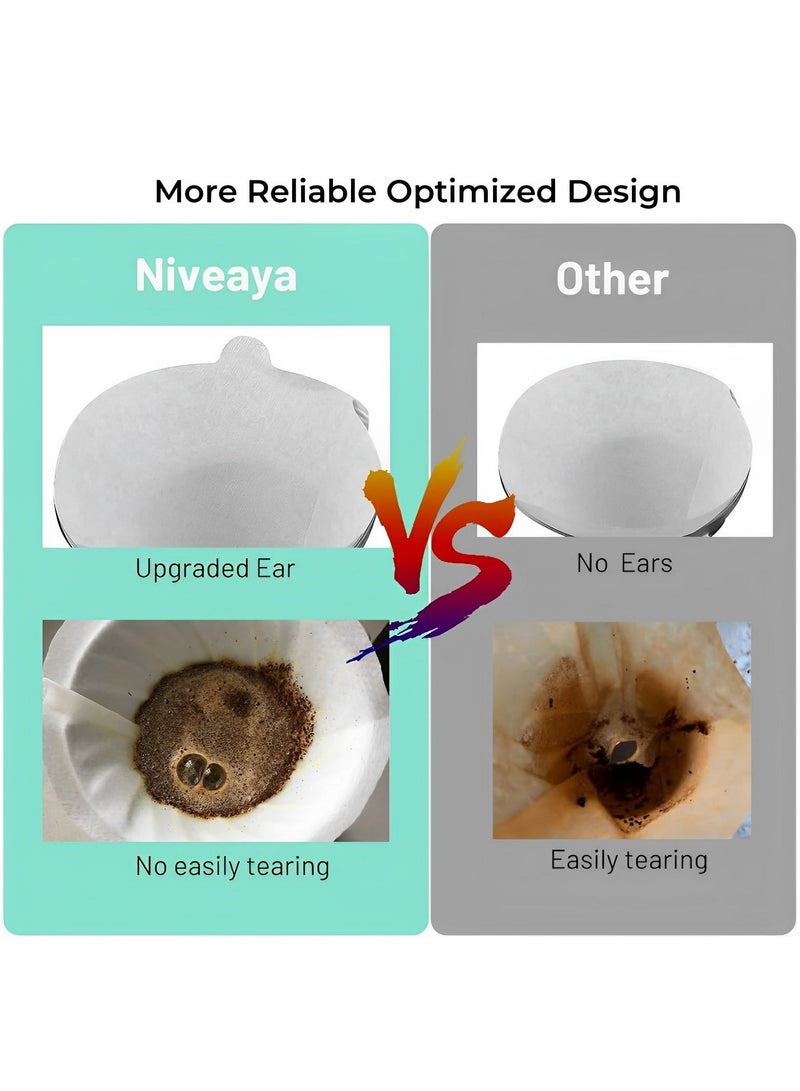 هومستر فلاتر قهوة v60 عدد 100 فلتر مقاس 02 حجم كبير ابيض - Image 4