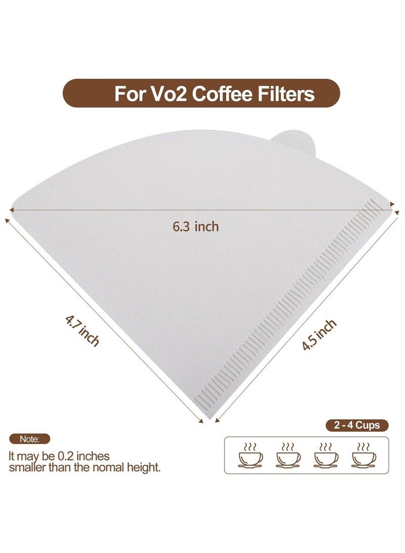 هومستر فلاتر قهوة v60 عدد 100 فلتر مقاس 02 حجم كبير ابيض - Image 3