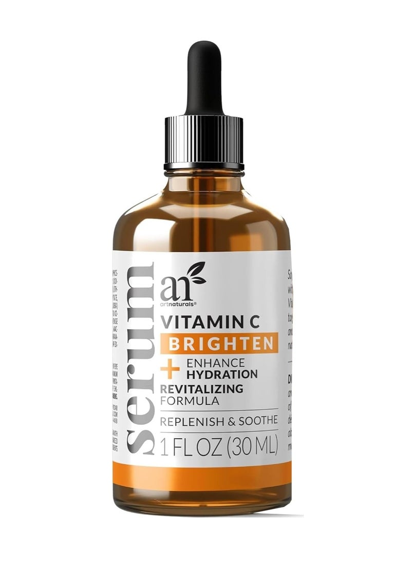 artnaturals artnaturals Anti-Aging Vitamin C Serum - (1 Fl Oz / 30ml) - with Hyaluronic Acid and Vit E - Wrinkle Repairs Dark Circles, Fades Age Spots and Sun Damage - Enhanced 20% Vitamin C  - Image 1