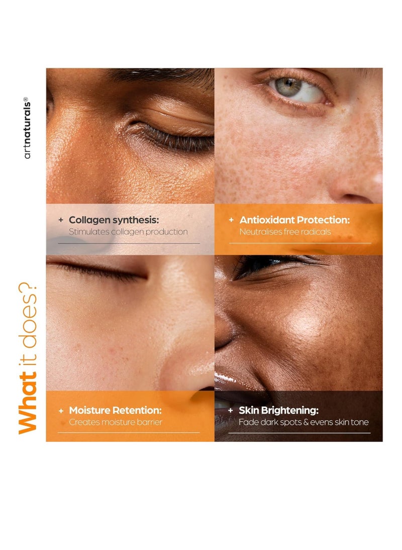 artnaturals artnaturals Anti-Aging Vitamin C Serum - (1 Fl Oz / 30ml) - with Hyaluronic Acid and Vit E - Wrinkle Repairs Dark Circles, Fades Age Spots and Sun Damage - Enhanced 20% Vitamin C  - Image 5