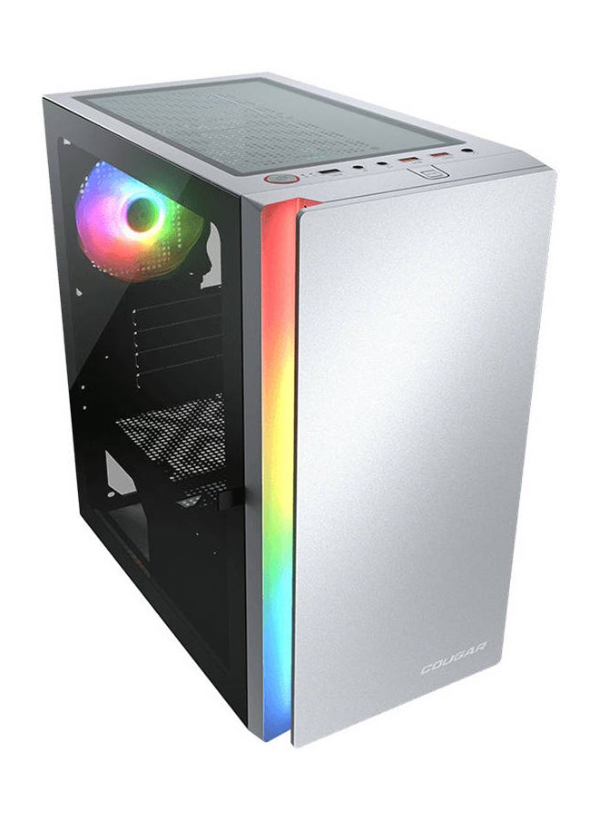 Cougar Cougar Purity RGB Mini Tower Case, 3mm Hinged Tempered Glass Panel, Up to 5x Cooling Fan & 240mm Radiator Support, 1x Pre-Installed aRGB Fan, USB 3.0 *2 / USB 2.0, White | 385PC40.0002  - Image 2