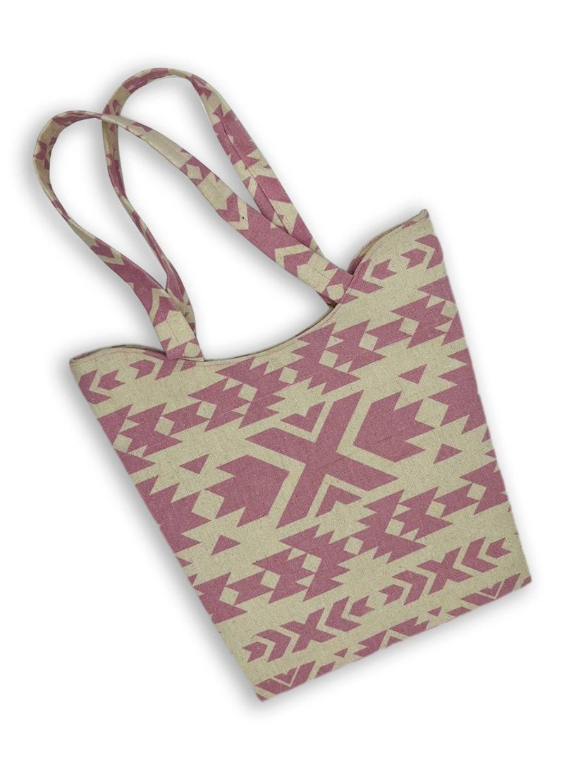 Gharibo Bags casual printed linen tote bag W230010A  - Image 1