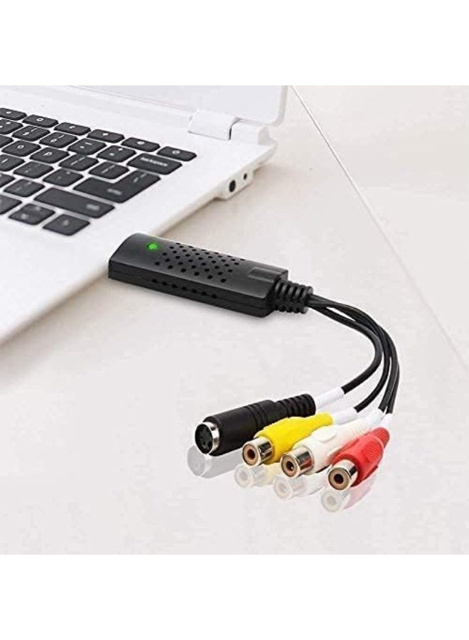 USB Audio Video Converter, Video Capture Card Device, for RCA to USB-Convert VHS Mini DV VCR Hi8 DVD to Digital, for PC TV Tape Player Camcorder, MAC Windows Vista Compatible - Image 4
