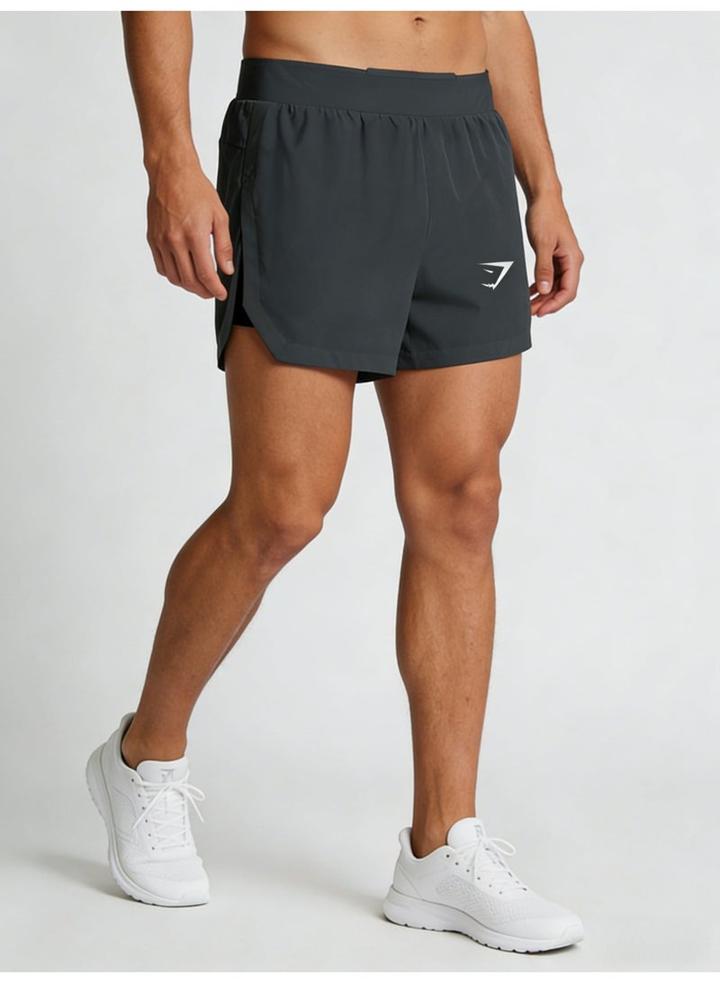 جيمشارك شراويل رياضية Gymshark للرجال باللون الرمادي الفحمي سريعة الجفاف - Image 4