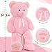 MorisMos Giant Teddy Bear Stuffed Animal 51in Lifesize Big Teddy Bear Large Cuddly Bear Plush for Baby Shower Valentines WeddingBirthday Gift for Kids Boys Girls Women Pink - Image 4