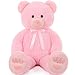 MorisMos Giant Teddy Bear Stuffed Animal 51in Lifesize Big Teddy Bear Large Cuddly Bear Plush for Baby Shower Valentines WeddingBirthday Gift for Kids Boys Girls Women Pink - Image 2