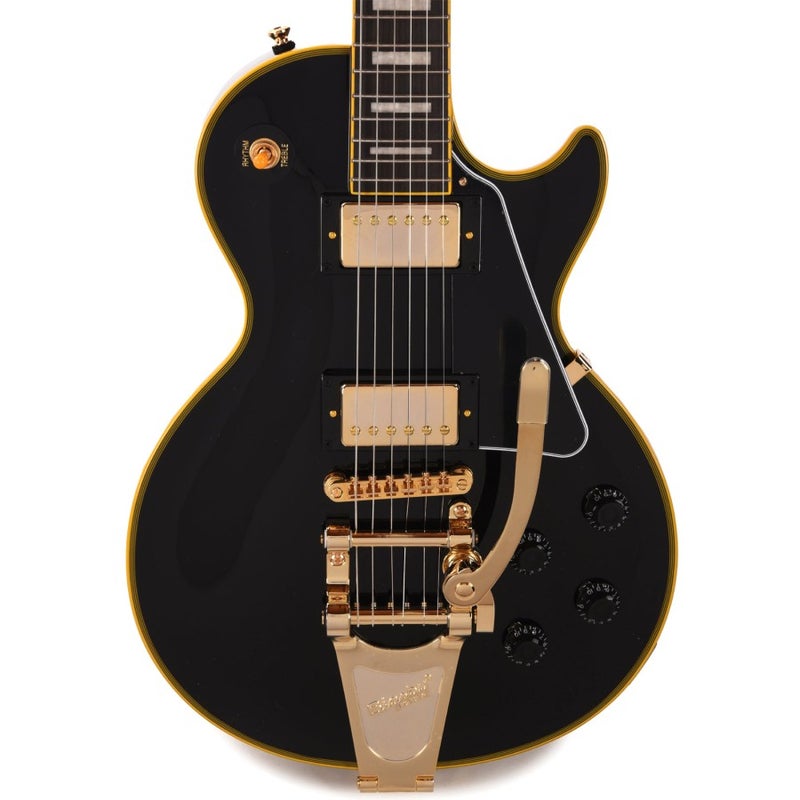 Epiphone EIJBLPCBGB1 Artist Joe Bonamassa '59 Les Paul Custom Electric Guitar - Antique Ebony - Image 1