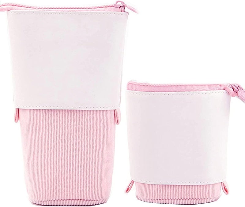 Telescopic Holder Stationery Case - Multifunctional Pop Up Pencil Case in Pink - Image 1