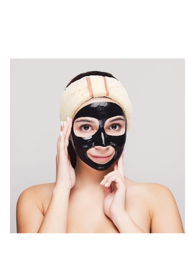 Loquat Spa Headbands Microfiber 3 Pack SkinCare Headbands Face Wash Headband Face Washing Headband Facial Headband Makeup Headband Towel Headbands for Women for Washing Face White Gray Khaki - Image 4