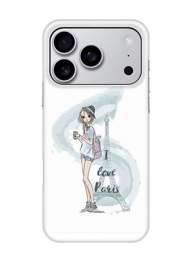 Stylizedd For iPhone 17 Pro,Case, [Compatible with MagSafe] Magnetic cover Slim fit Protection Matte, -  I Love Paris
