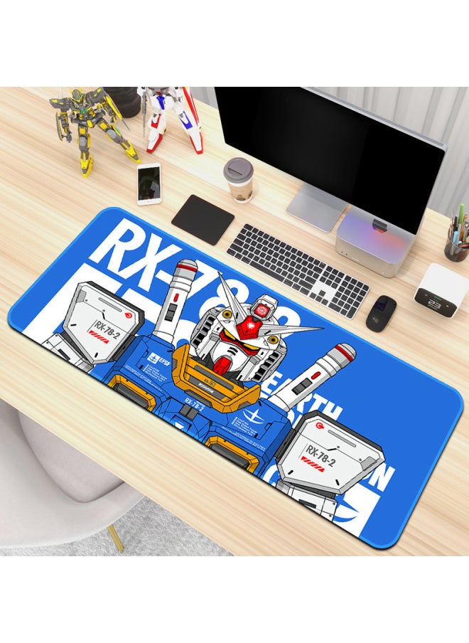 Generic - Gundam Mecha Style Anime Game Super Large Mouse Pad Thickened Personality Keyboard Pad Laptop Computer Office Desk Mat-Color:800x 300x 3mm Edge Lock-Pattern:Gundam [22-01]] - Image 1