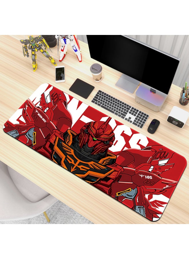 Generic - Gundam Mecha Style Anime Game Super Large Mouse Pad Thickened Personality Keyboard Pad Laptop Computer Office Desk Mat-Color:800x 300x 3mm Edge Lock-Pattern:Gundam [22-01]] - Image 1