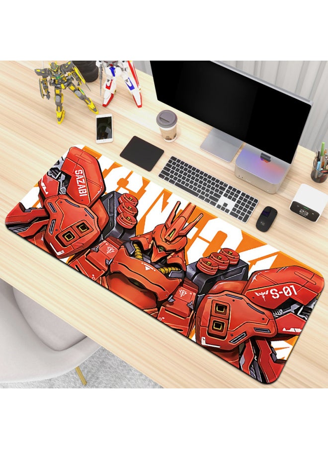Generic - Gundam Mecha Style Anime Game Super Large Mouse Pad Thickened Personality Keyboard Pad Laptop Computer Office Desk Mat-Color:800x 300x 3mm Edge Lock-Pattern:Gundam [22-01]] - Image 1