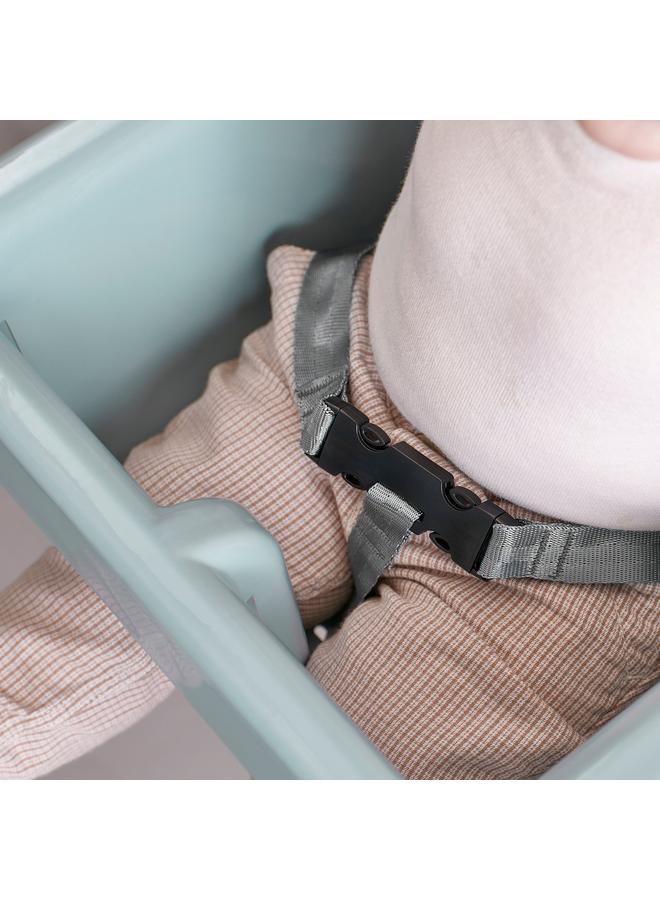 erorex Highchair With Safety Belt, Grey-Blue/White - Image 4