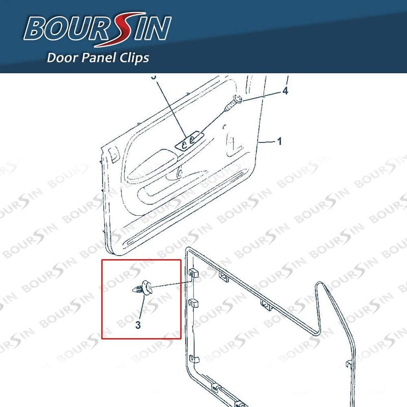 Boursin Door Panel Clips for Dodge Ram Pickup - Image 3