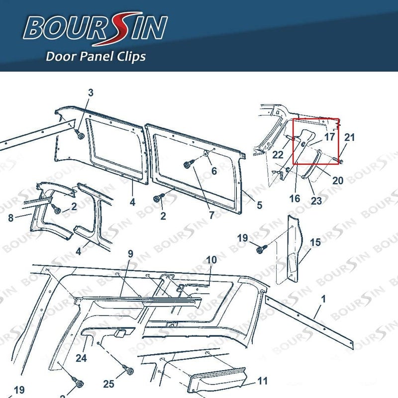 Boursin Door Panel Clips for Dodge Ram Pickup - Image 4