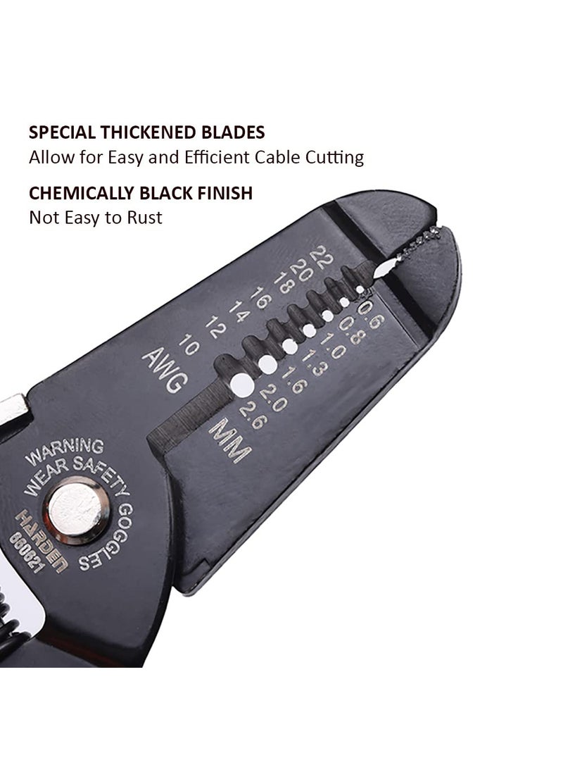 Harden Harden 7 Professional Electric Wire Cutter Stripper with Wire Stripping Force Adjustable Knob Save Labour Force Spring Design 660621  - Image 2