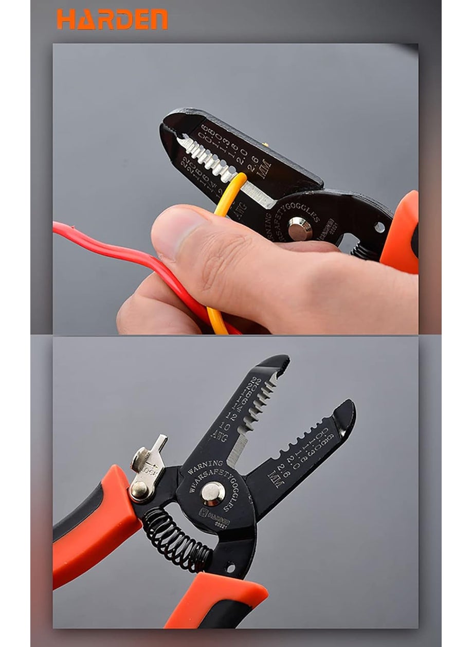 Harden Harden 7 Professional Electric Wire Cutter Stripper with Wire Stripping Force Adjustable Knob Save Labour Force Spring Design 660621  - Image 5