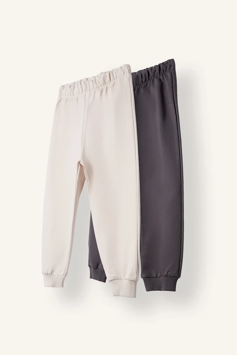ديفاكتو Baby Boy 2-Piece Basic 100% Cotton Elastic Waist Jogger Set