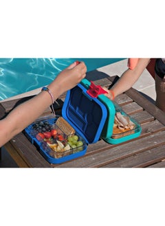 Yumbox Yumbox® Original Leakproof Bento Lunch box for Kids, 5 Compartments + Dip Well, Easy-Open Latch, Just Right Portions, Removable Illustrated Tray (Power Pink Mermaid), Ages 3-7  - Image 5
