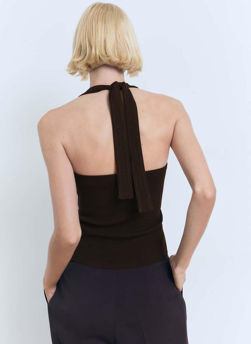 MANGO Knit Halter Top  - Image 2