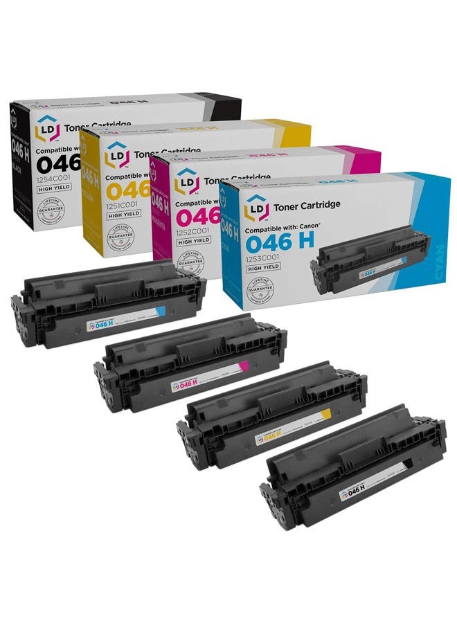 LD Products LD Compatible Toner Cartridge Replacements for Canon 046H High Yield (1 Black, 1 Cyan, 1 Magenta, 1 Yellow, 4-Pack) - Image 1