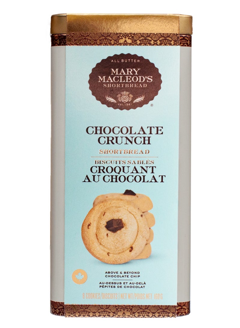 Mary Macleod's Shortbread Canister Tin of  All-Butter Chocolate Crunch Shortbread Cookies, 160gm  - Image 1