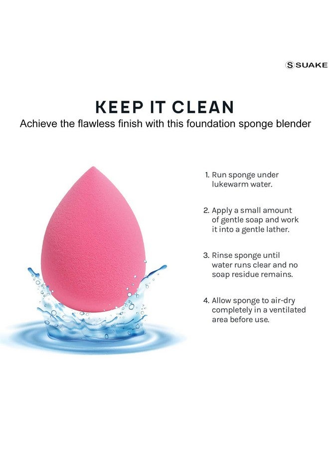 SUAKE 6-In-1 Professional Beauty Blender Sponge For Face Makeup With Cotton Pad Foundation Beauty Blender, Powder Buff, And Cosmetic Puff Perfect For Women'S & Girls Cosmetic Makeup | Beauty Blender Sponge Set Is For All Skin Types - Soft, Latex-Free, Reusable & Washable (Multi-Color) - Image 5