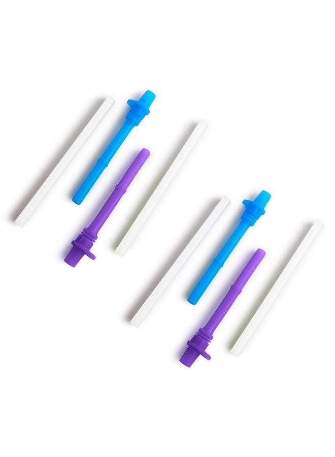 Munchkin Click Lock Replacement Straws, 4-Count (Blue/Orange) - Image 1