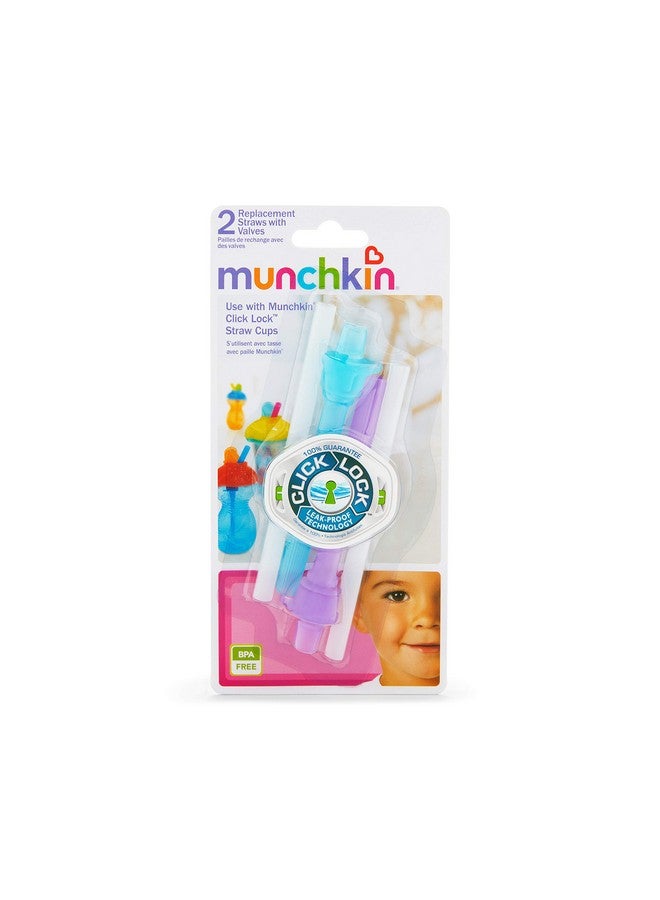 Munchkin Click Lock Replacement Straws, 4-Count (Blue/Orange) - Image 2