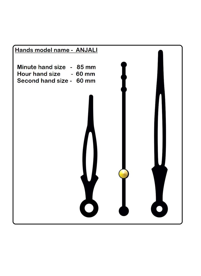 KEDAR - KEDAR Ajanta Quartz Ticking Movement Machine for Wall Clock with Fancy Needles Made in India 14 - Image 1