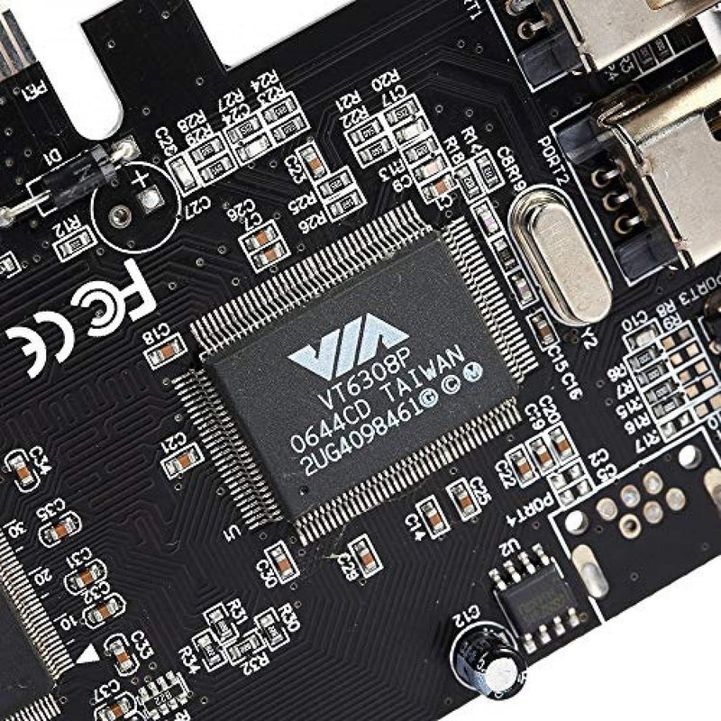 foxaa PCIe 3 Ports 1394A Firewire Expansion Card, PCI Express (1X) to External IEEE 1394 Adapter Controller (2 x 6 Pin + 1 x 4 Pin) with Low Profile Bracket for Desktop PC and DV Connection - Image 3