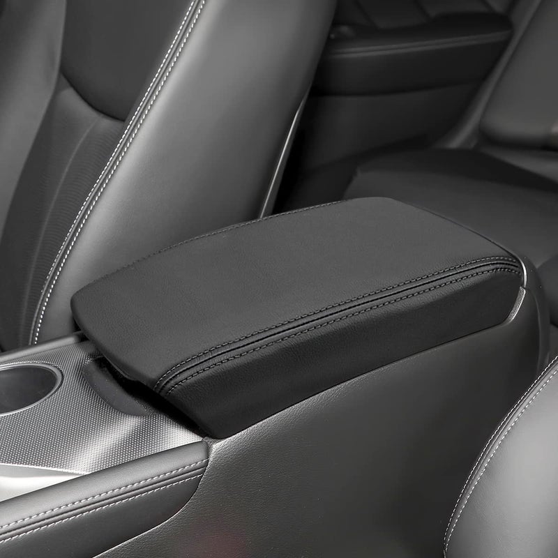 INTGET Car Center Console Cover for Infiniti Q50 Accessories 2014 2015 2016 2017 2018 2019 2020 2021 2022 2023 2024 Leather Middle Armrest Lid Cover Protector for Infiniti Q50 Interior Accessories
