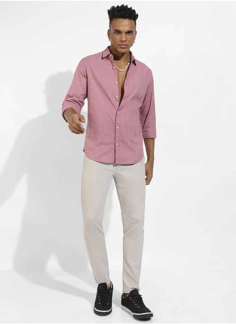 انستافاب بلس Self-Design Striped Shirt