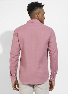 Instafab Plus Self-Design Striped Shirt  - Image 5