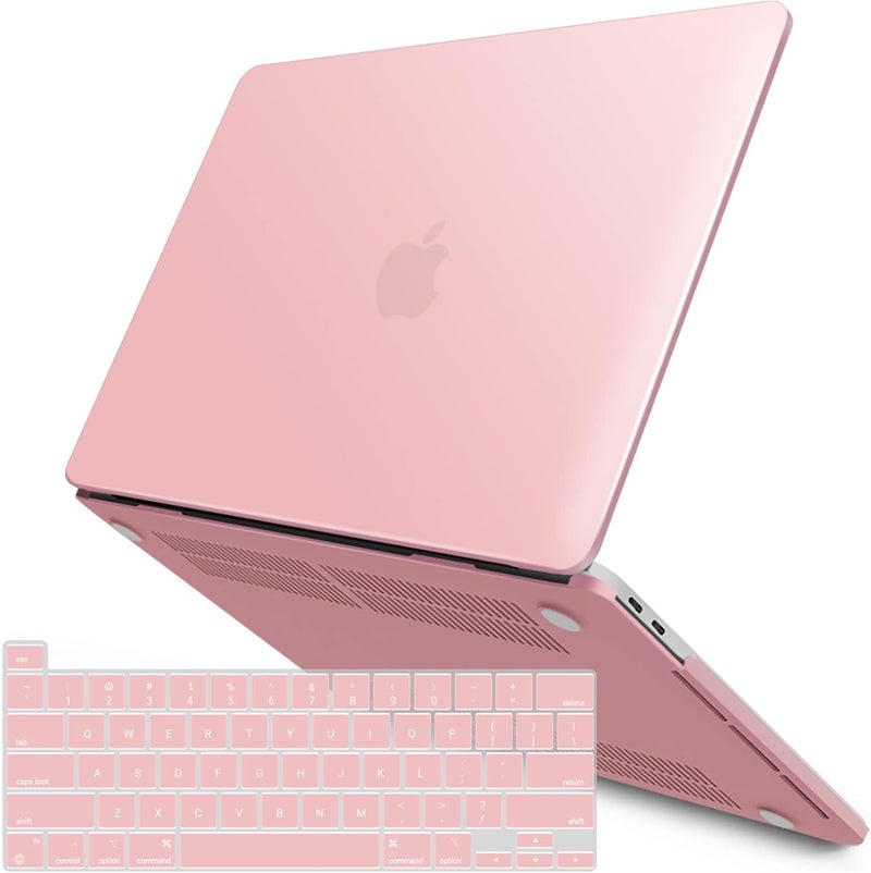I Benzer Compatible with 2024 2023 M2 MacBook Pro 13 Inch Case 2024-2016 M1 A2338 A2289 A2251 A2159 A1989 A1706 A1708, Hard Shell Case & Keyboard Cover for Mac Pro 13, Rose Quartz, T13RQ+1 A - Image 1