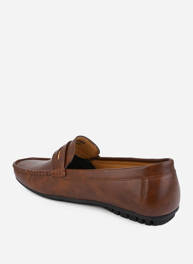 Styli Stitch Detail Slip On Penny Loafers  - Image 5