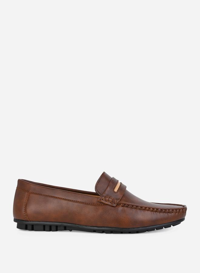 Styli Stitch Detail Slip On Penny Loafers  - Image 3