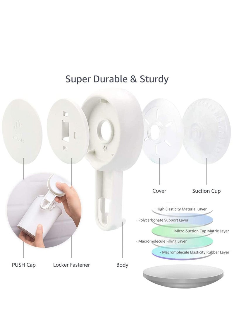 SYOSI Toothbrush Holder Suction Cup Organizer No Drilling Waterproof Wall Mounted Electric for Toothpaste Razor Shower Bathroom Kitchen - Image 3