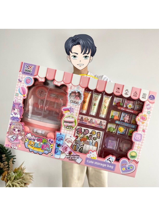 Children Play House Large Set Cute Kitchen Toys Sound And Light Music Boys And Girls Cooking Gift Box Wholesale-Color:8331 Mengqi Chicken Mengqu Kitchen 40.5*27*7.5CM - Image 4