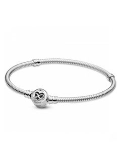 PANDORA PANDORA Jewelry Moments Heart Infinity Clasp Snake Chain Charm Bracelet for Women Sterling Silver  - Image 1